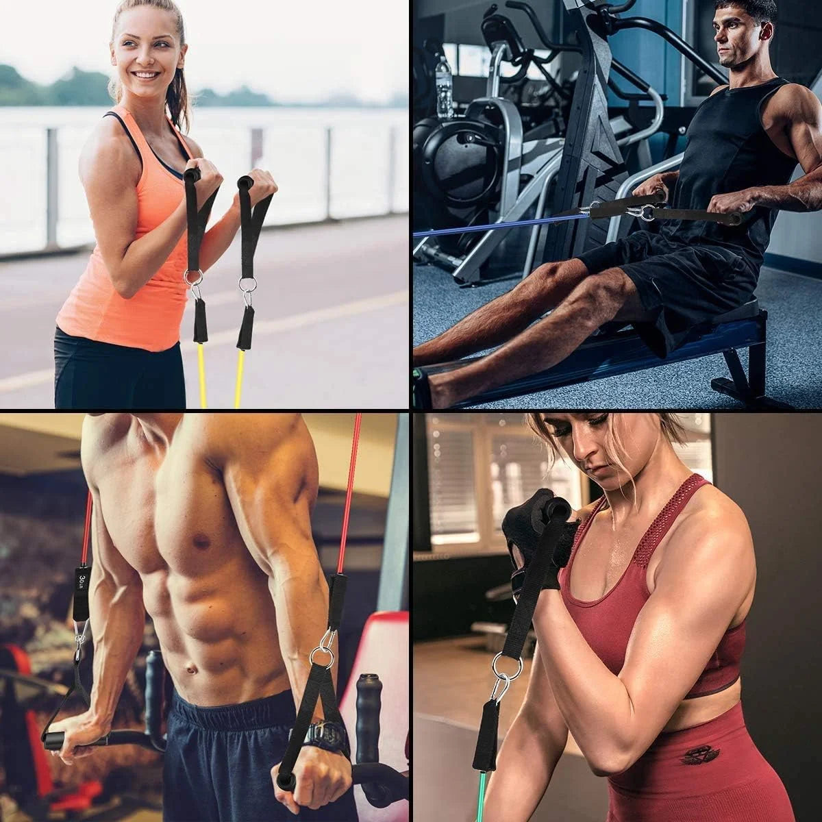 100Lbs Resistance Bands Set for Working Out, Workout Bands for Men and Women, Simple Exercising Bands Set for Strength Training Equipment at Home.