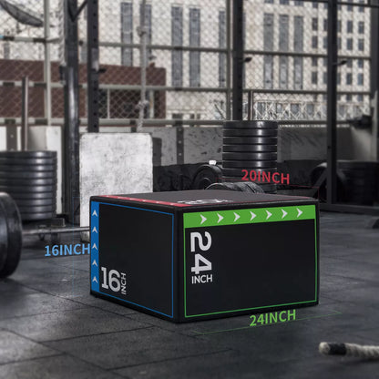 Balancefrom Fitness Versatile Durable Anti-Slip 3-In-1 Foam Plyometric Jumping Exercise Box